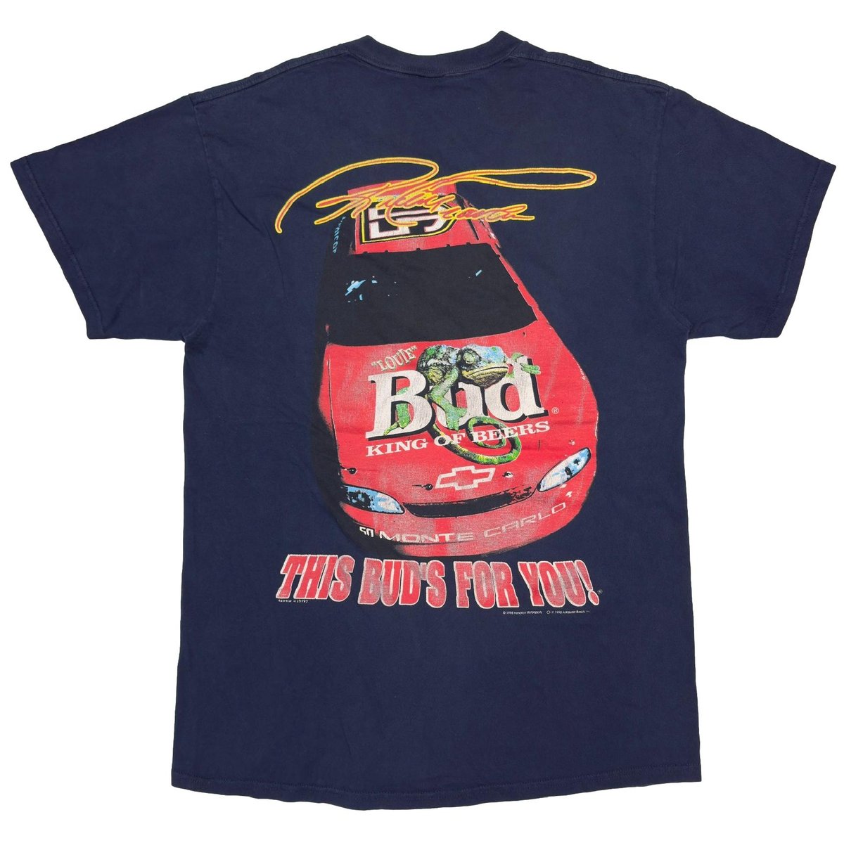 Budweiser RACING 1998 LOUIE THE LIZARD NASCAR NAVY DELTA LARGE 8124