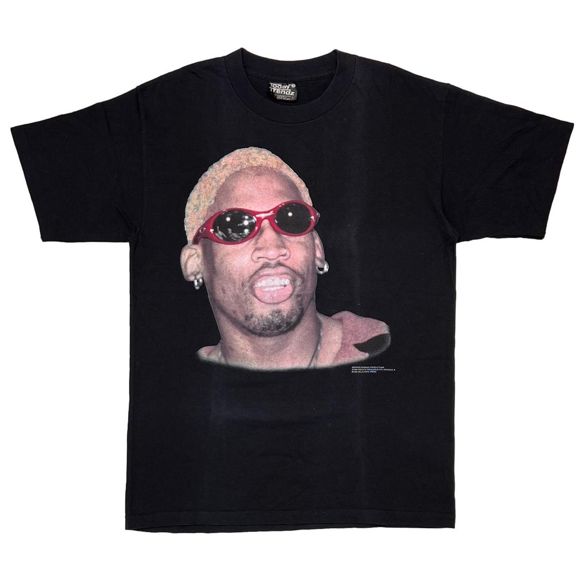 DENNIS RODMAN 1996 FACE TEE TODAYS TRENDZ LARGE 6403