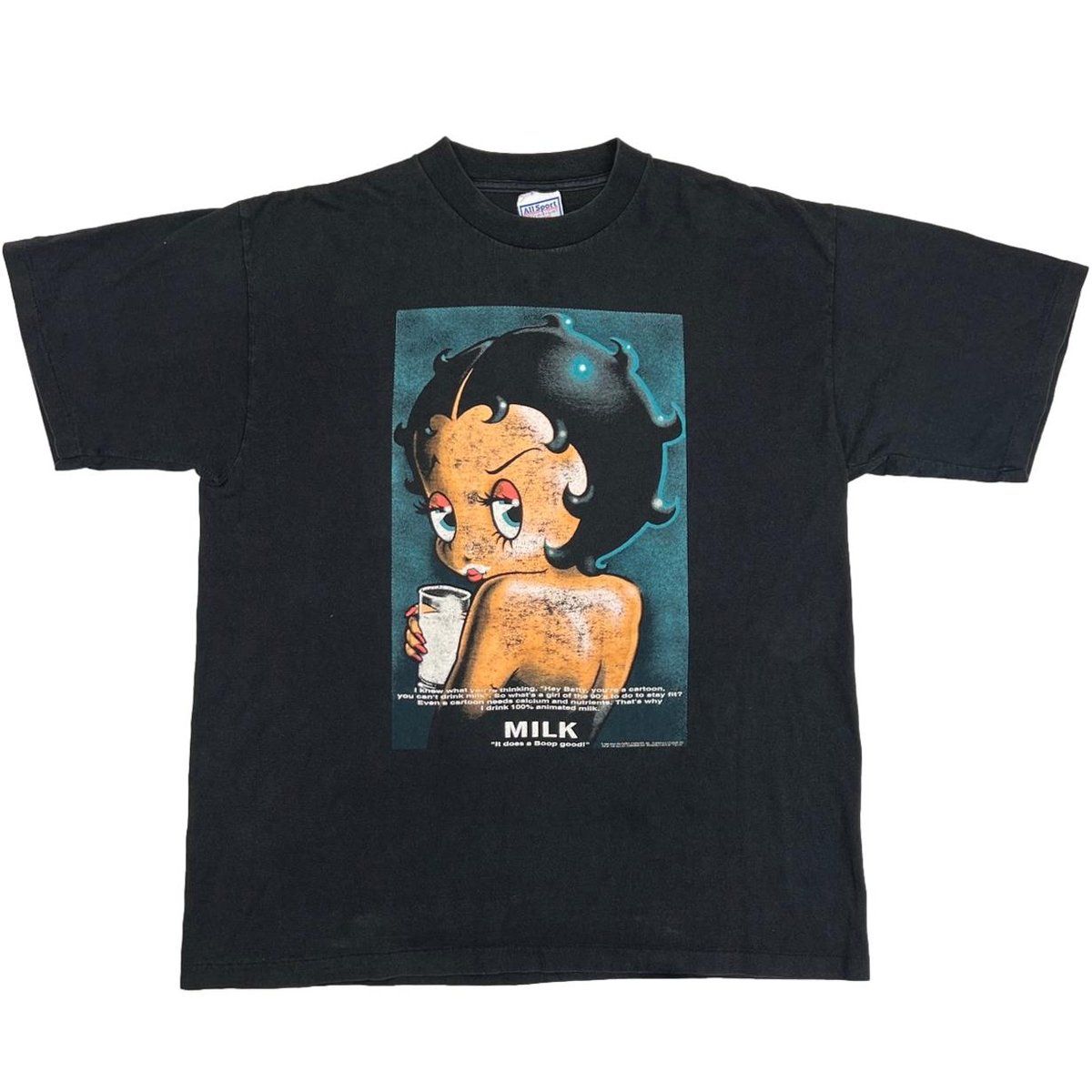 BETTY BOOP MILK "It does a Boop good !" ALL SPORT XL 8698