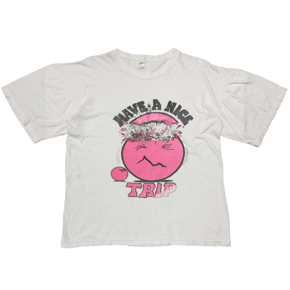 OLD & VINTAGE BOMB SMILE HAVE A NICE TRIP WHITE XL 5014