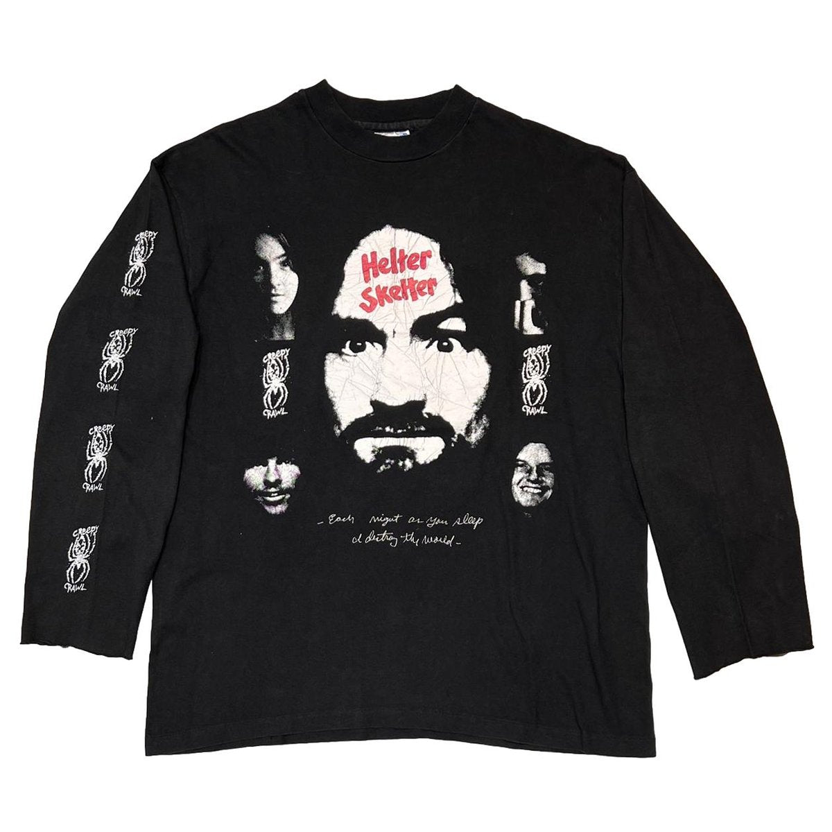 Charles Manson HELTER SKELTER LS HANES LARGE 8871