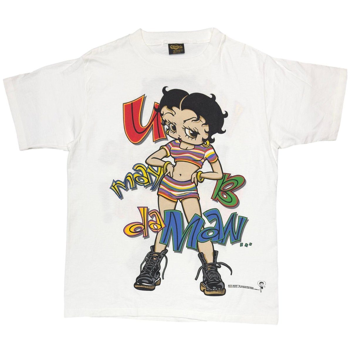 BETTY BOOP 1994 u may B da Man WHITE CHANGES LARGE 0073