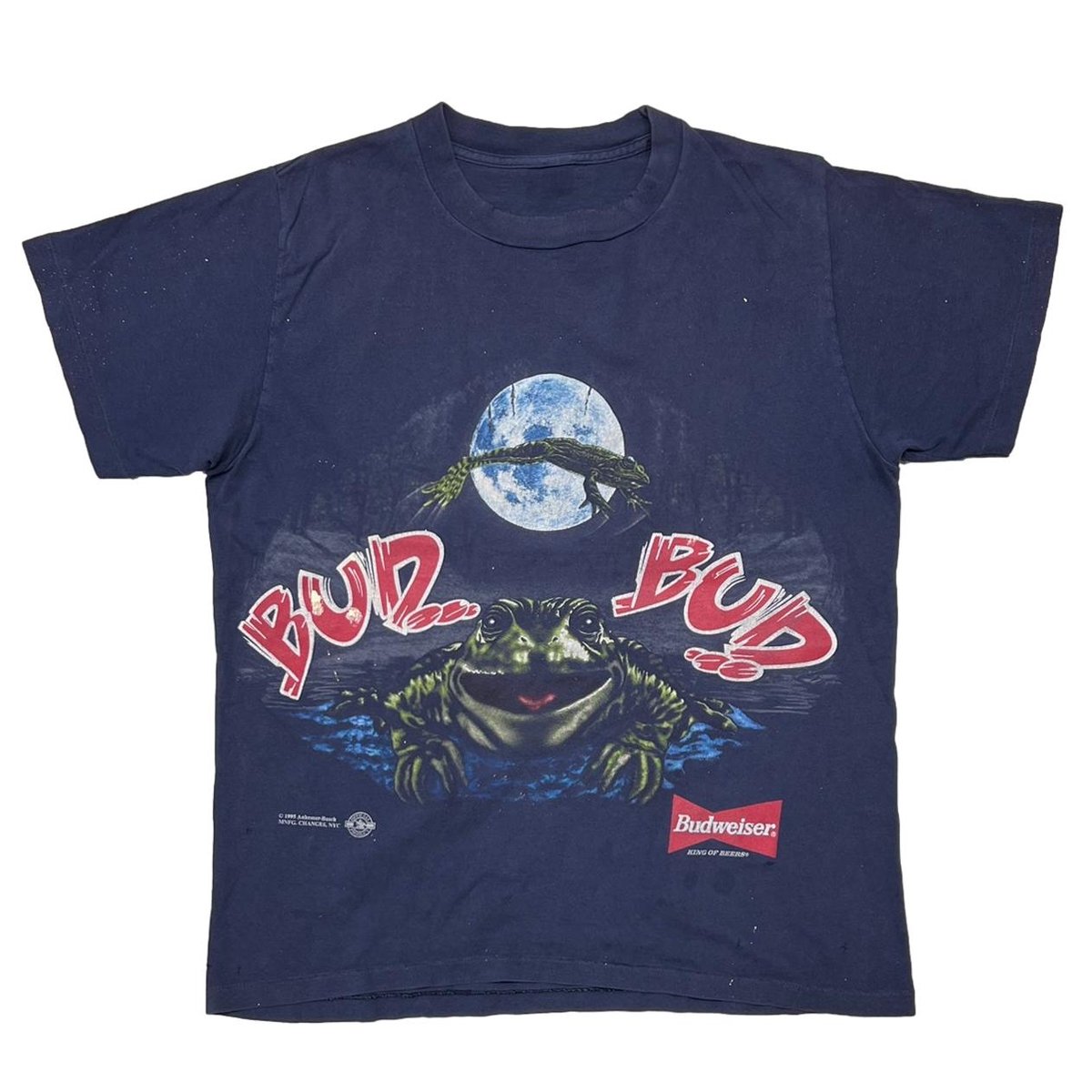 Budweiser 1995 BUD... BUD... FROGS THIS BUD'S FOR YOU NAVY FITS LARGE 2720
