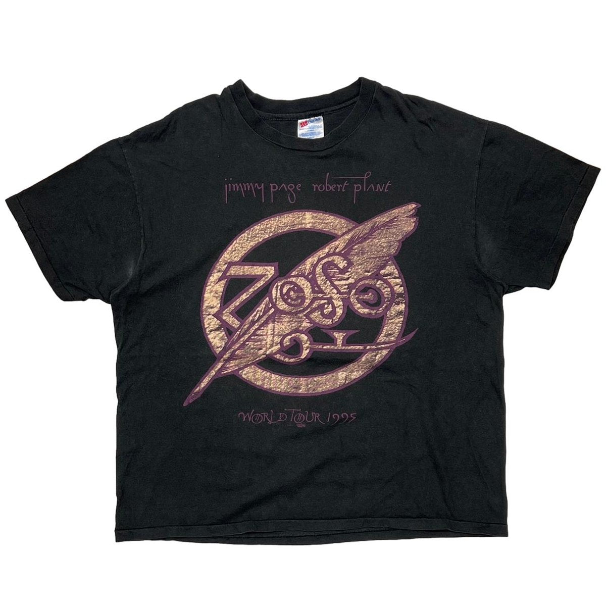 LED ZEPPELIN JIMMY PAGE ROBERT PLANT ZOSO TOUR 1995 HANES XL 8635