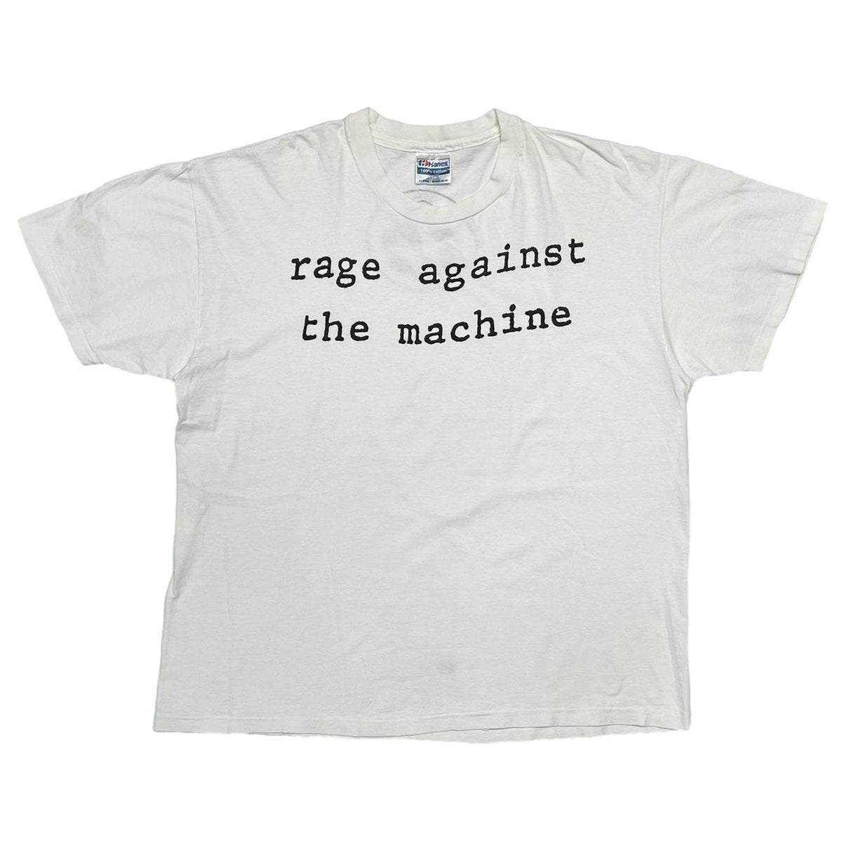 RAGE AGAINST THE MACHINE MOLOTOV WHITE HANES XL 4292