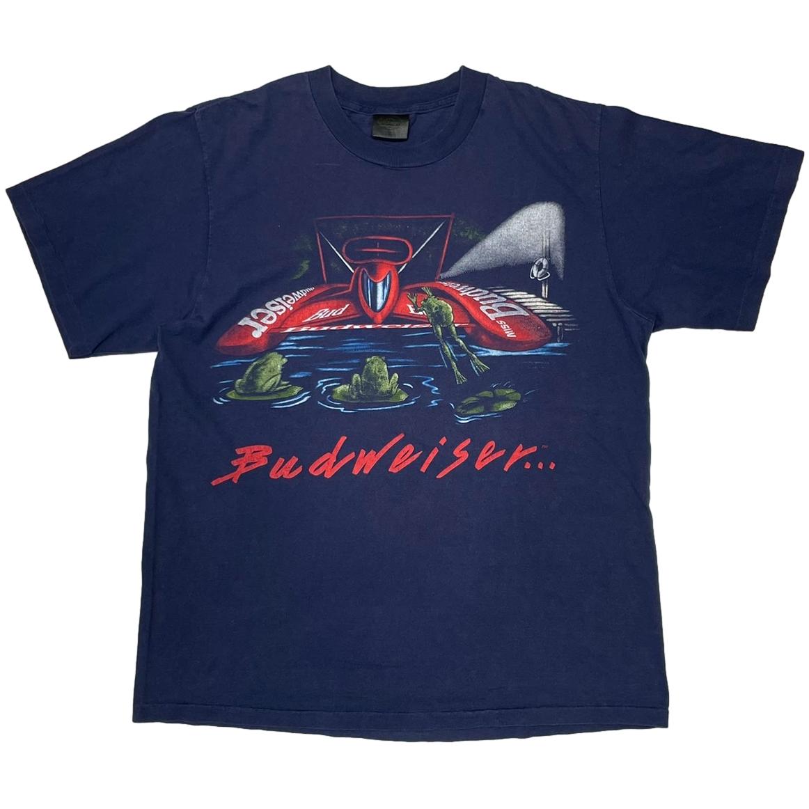 Budweiser FROGS 1996 RIDE THE BOAT THIS BUD'S FOR YOU NAVY CHANGES XL 1600
