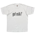 OLD&VINTAGE got milk? WHITE FRUIT OF THE LOOM LARGE 6869