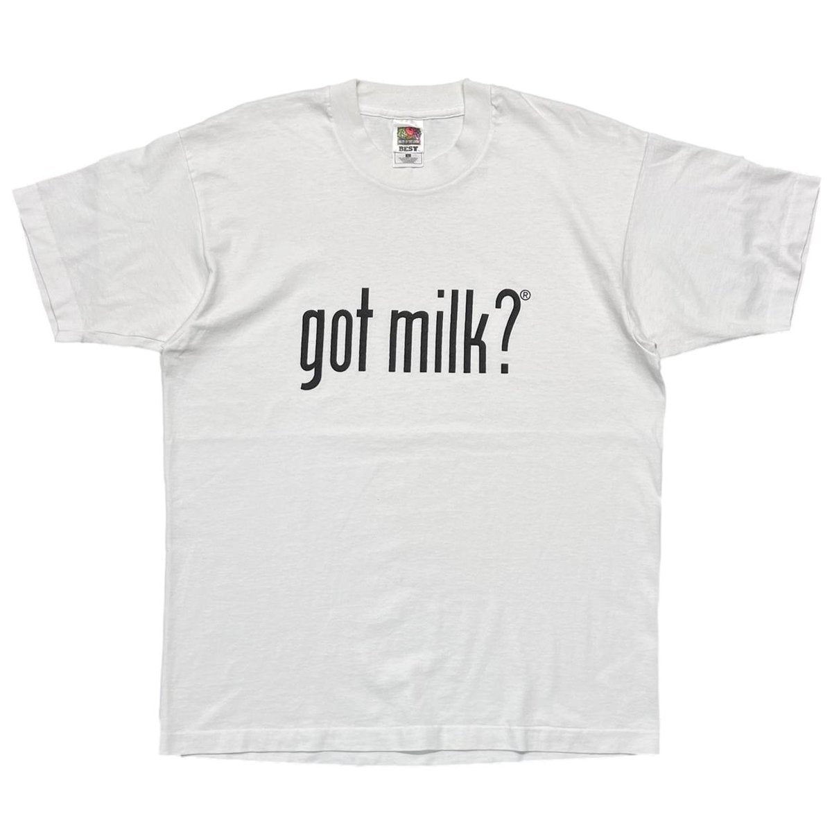 OLD&VINTAGE got milk? WHITE FRUIT OF THE LOOM LARGE 6869