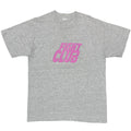 FIGHT CLUB 1999 PINK TEXT LOGO ASH GREY FITS XL 4454