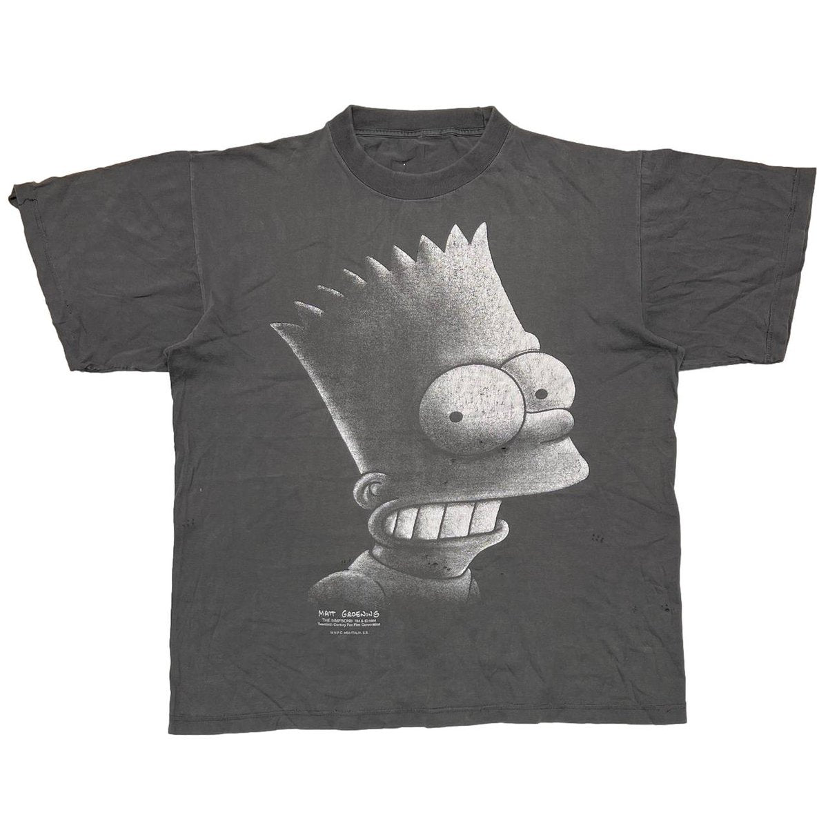THE SIMPSONS BART MONOCHROME BIG FACE TEE FITS XL 4132