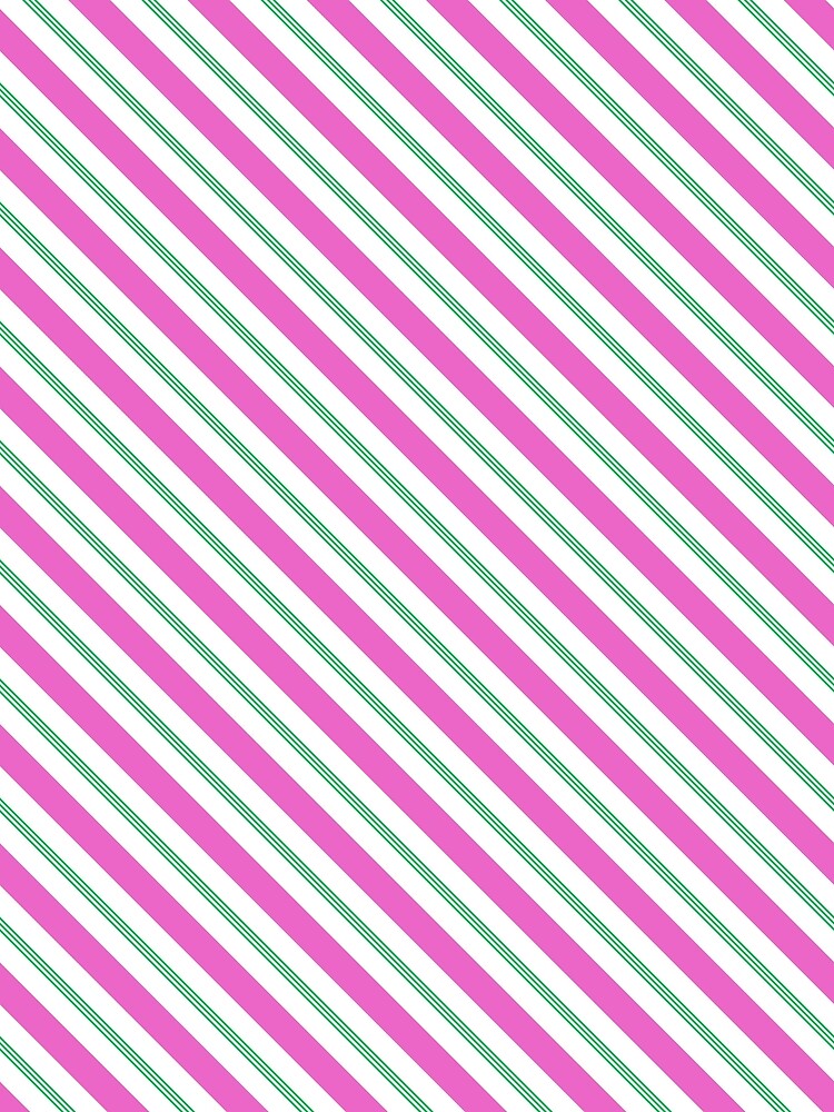 Pink and Green Candy Cane Stripes by Feeling Artsy