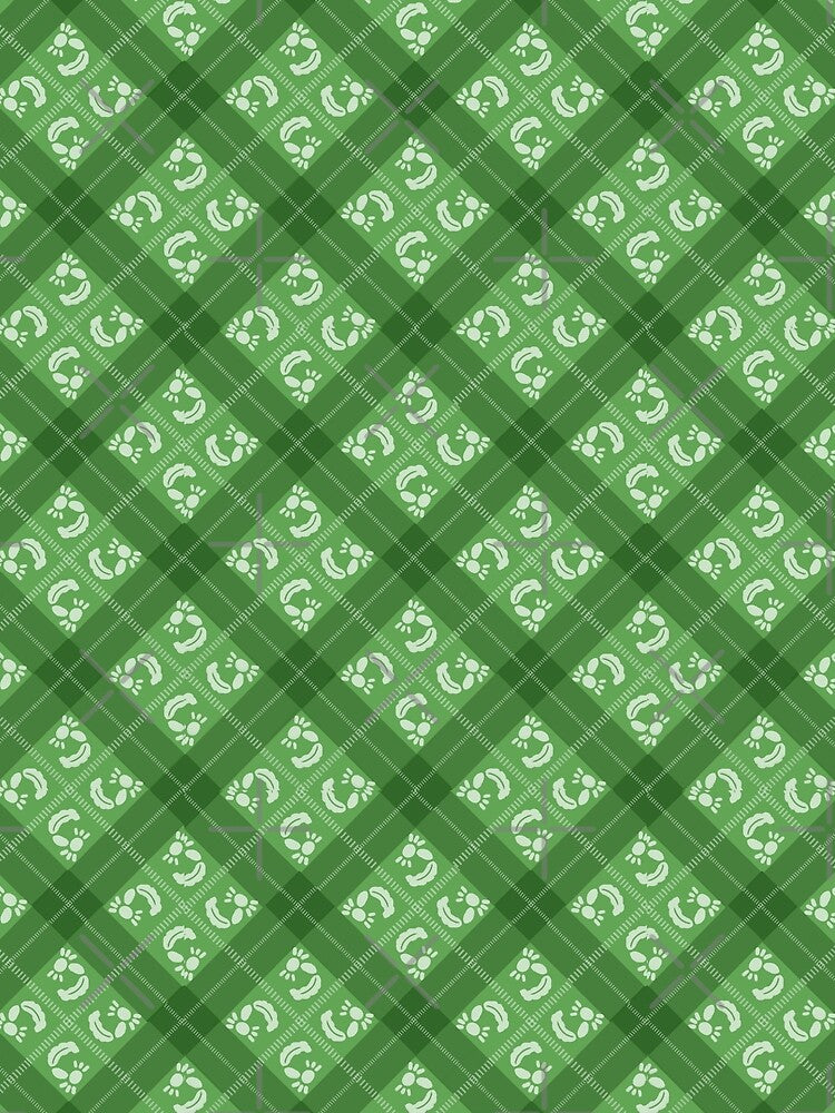 Green flannel pattern with axolotls by Fridayscorner