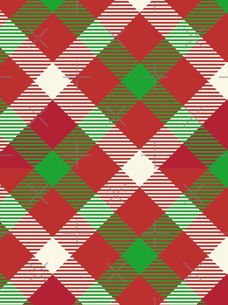 christmas pattern red green and white by happinestSHOP