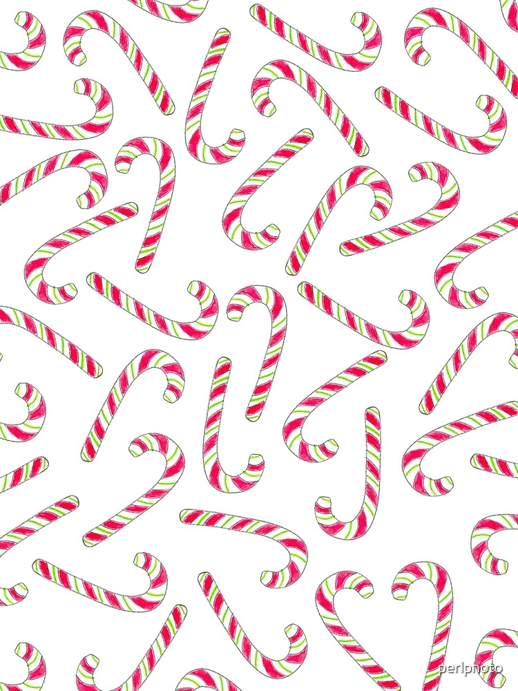 Christmas candy cane pattern by perlphoto