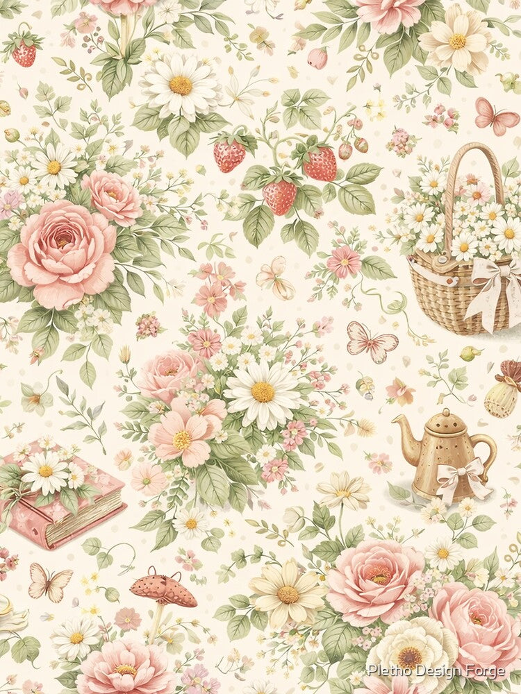 cottagecore floral pattern by Pletho Design Forge