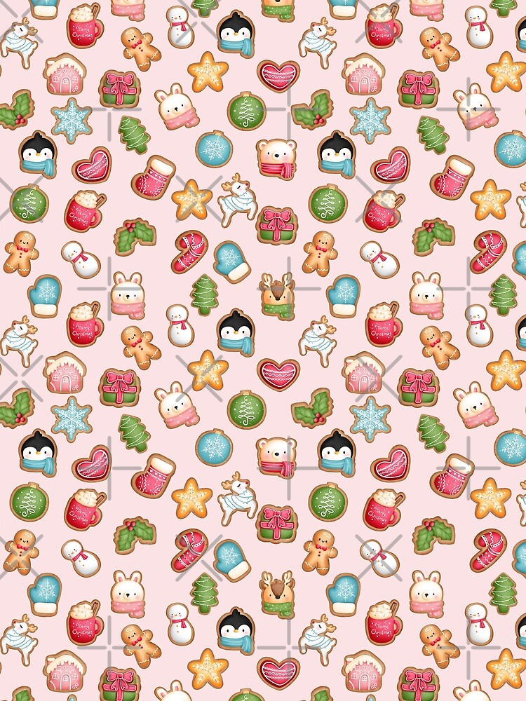 Christmas Cookies Pink by Millie Pasquale