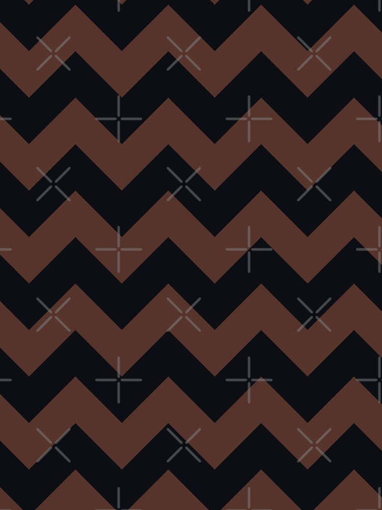 minimalist color block chevron dark academia brown and black by neopop