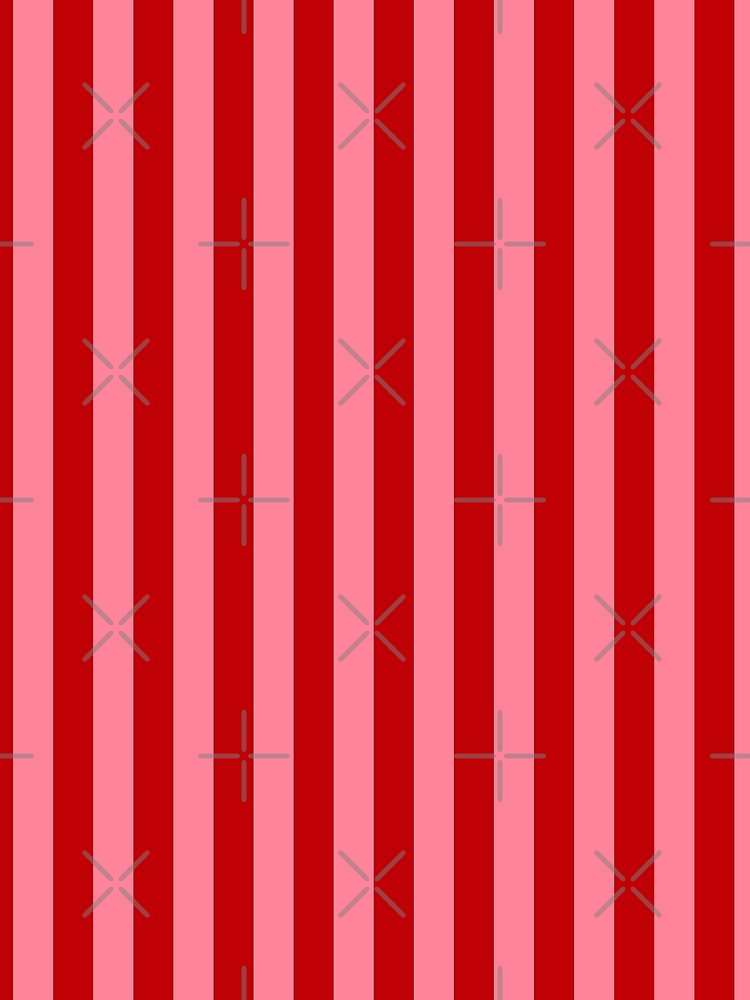 Striped Pink Chilli Red Christmas Modern Classic Pattern by lamaddalena