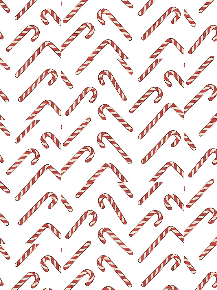 Candy Cane Chevron Seamless Pattern – Christmas White Edition by PunchDrop