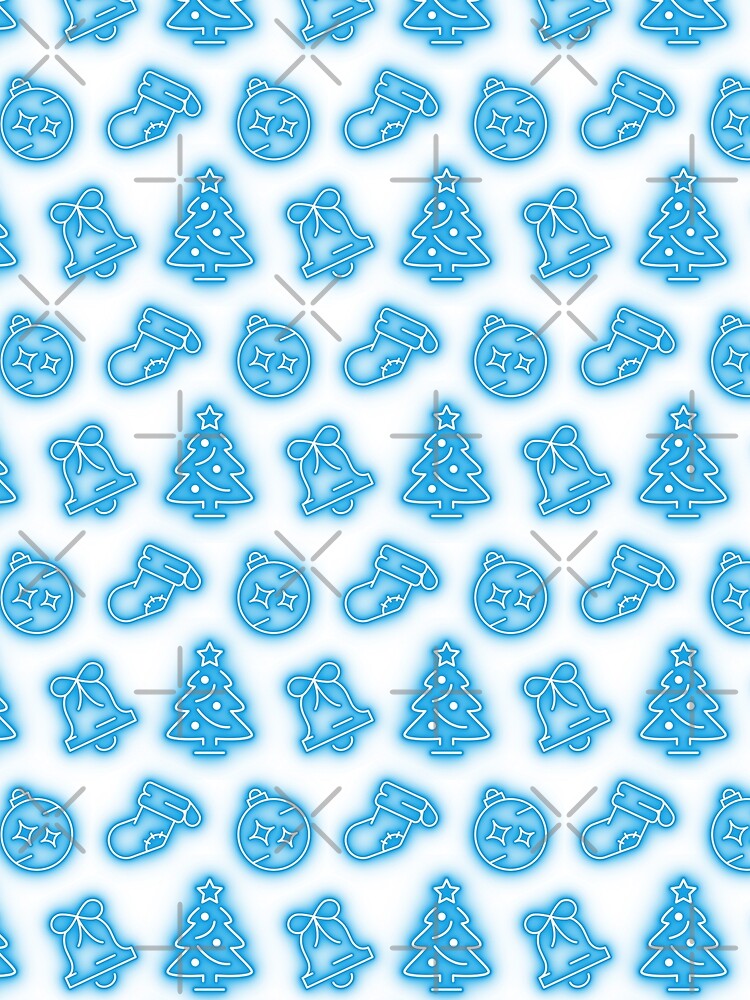 Neon Blue Christmas by Pixels2Patterns
