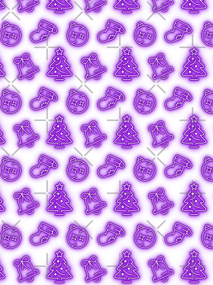 Neon Purple Christmas by Pixels2Patterns