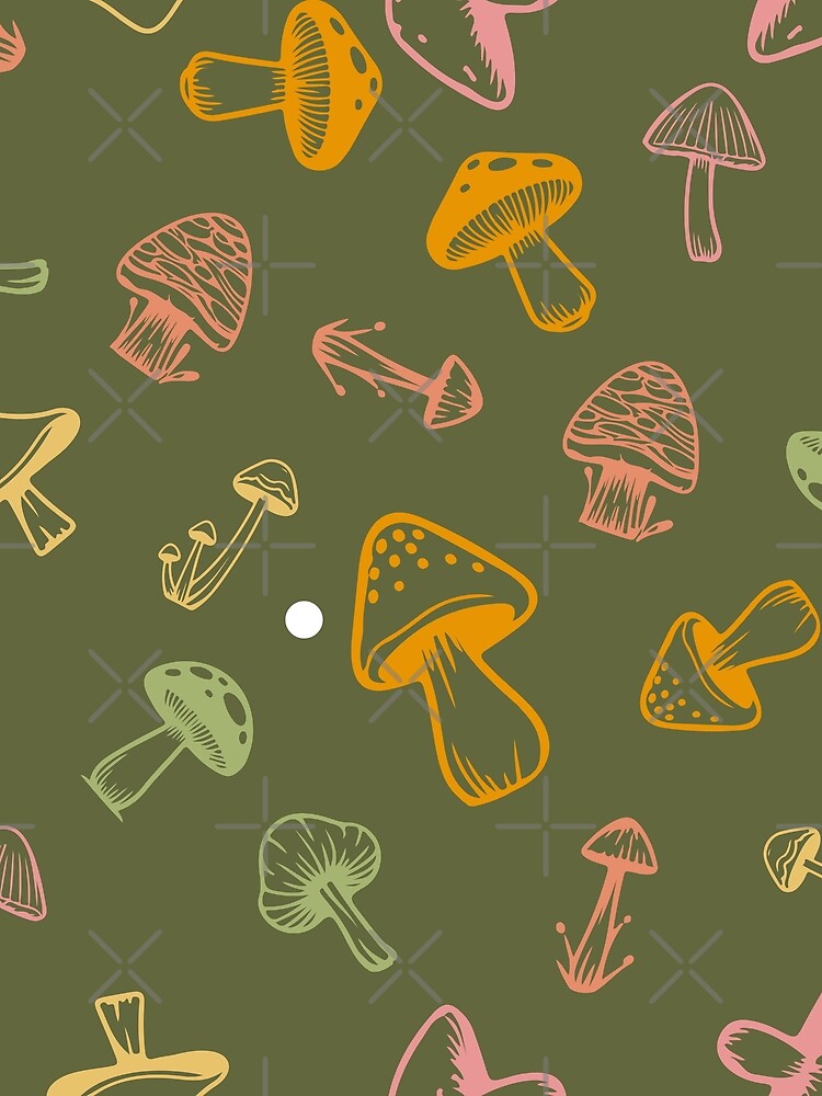 pattern mushroom design tshirts by anandsiva2703