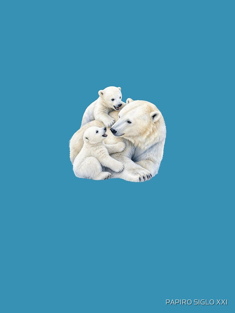 Polar Bear Family Illustration - Watercolor Nursery Art by PAPIRO SIGLO XXI