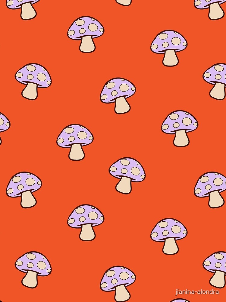 Cute Retro Mushroom Pattern by jianina-alondra