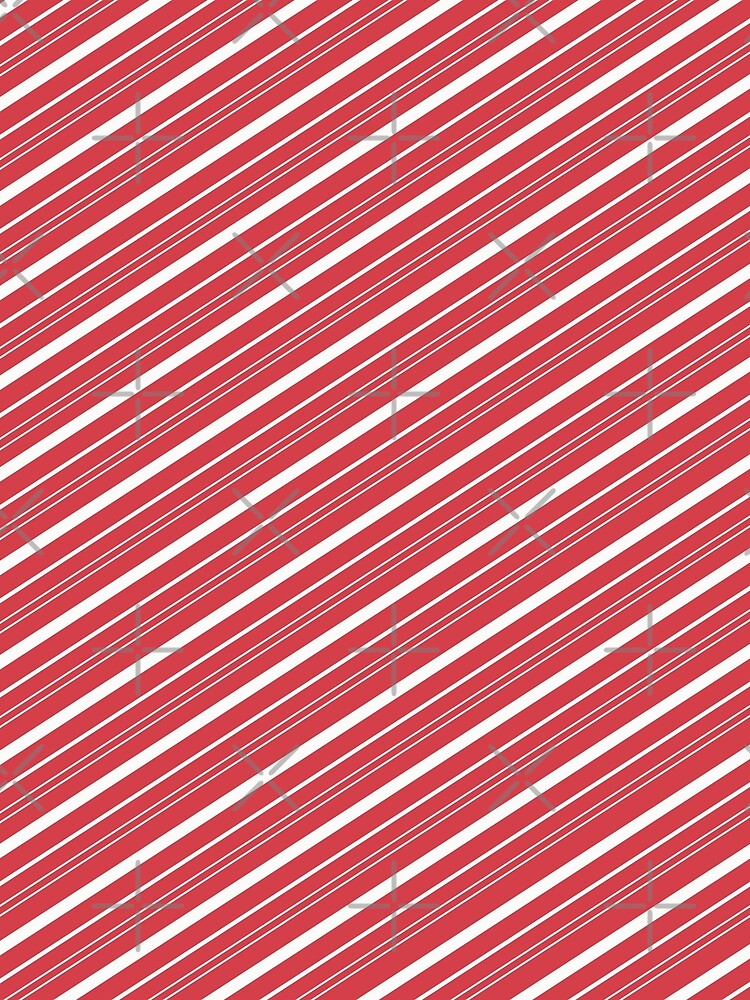 Red and White Christmas Pattern - Candy Cane Stripes by humnoo