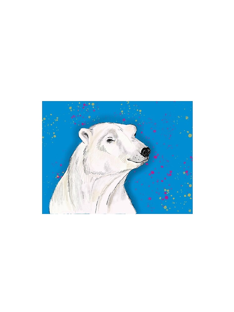 Colourful iPad Drawing of Polar Bear by Sheila Singhal