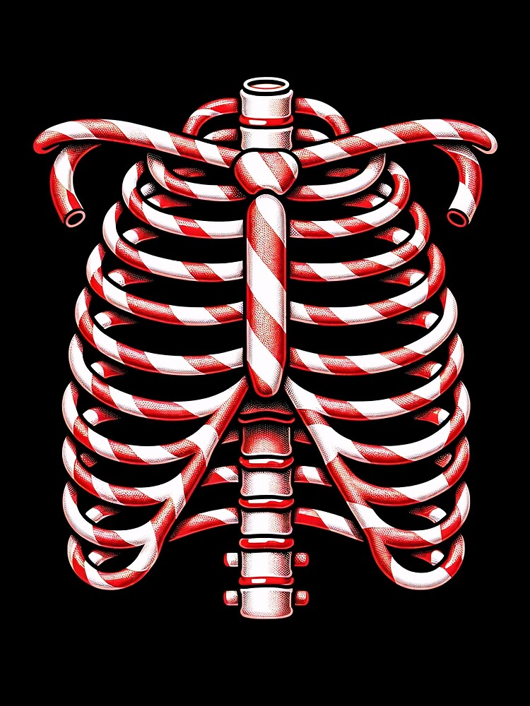 Peppermint Candy Cane Skeleton Ribs by Promptified