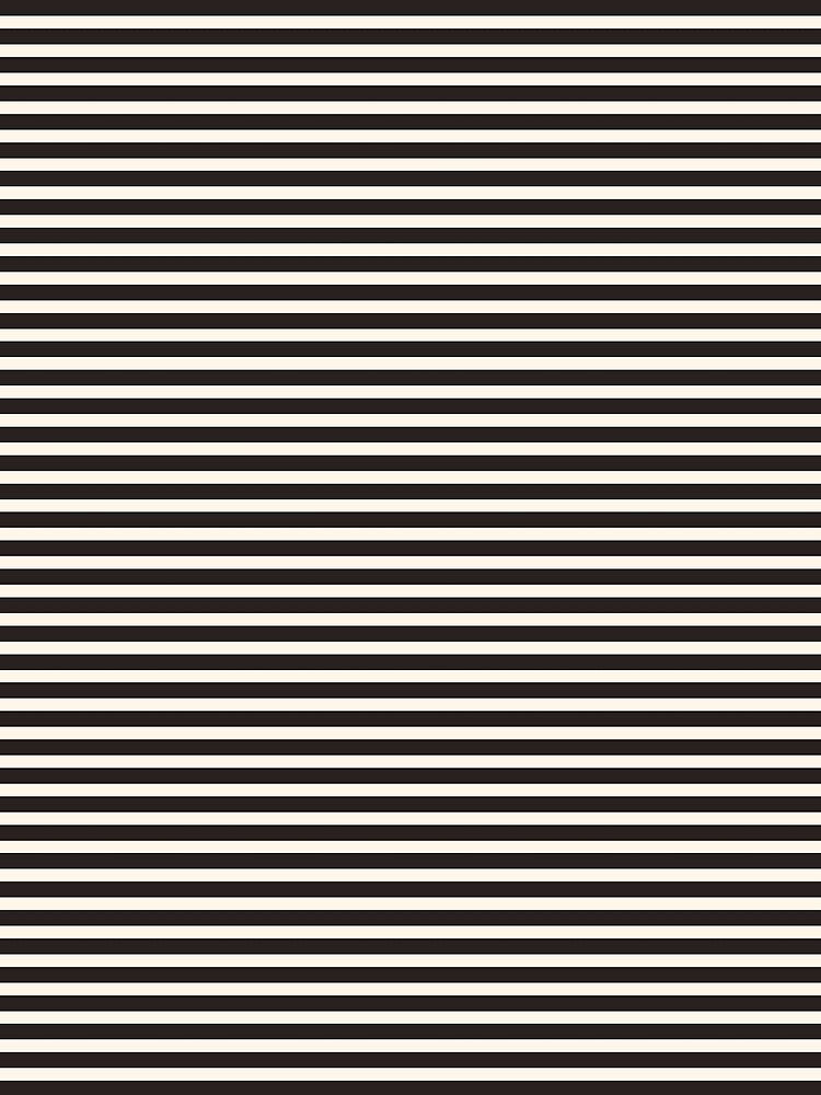 Minimalist Black and Cream Horizontal Stripes Phone Case Gift for Her | Classic French Stripe Pattern Journal for Students | Black and Cream Striped Tote Bag Gift for Mom by VivaFy