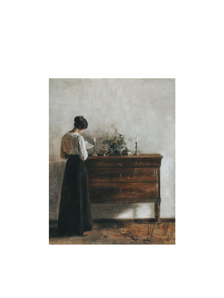 Interior with the Artist's Wife Reading (Vintage Print) - Carl Holsøe by apopofbeauty