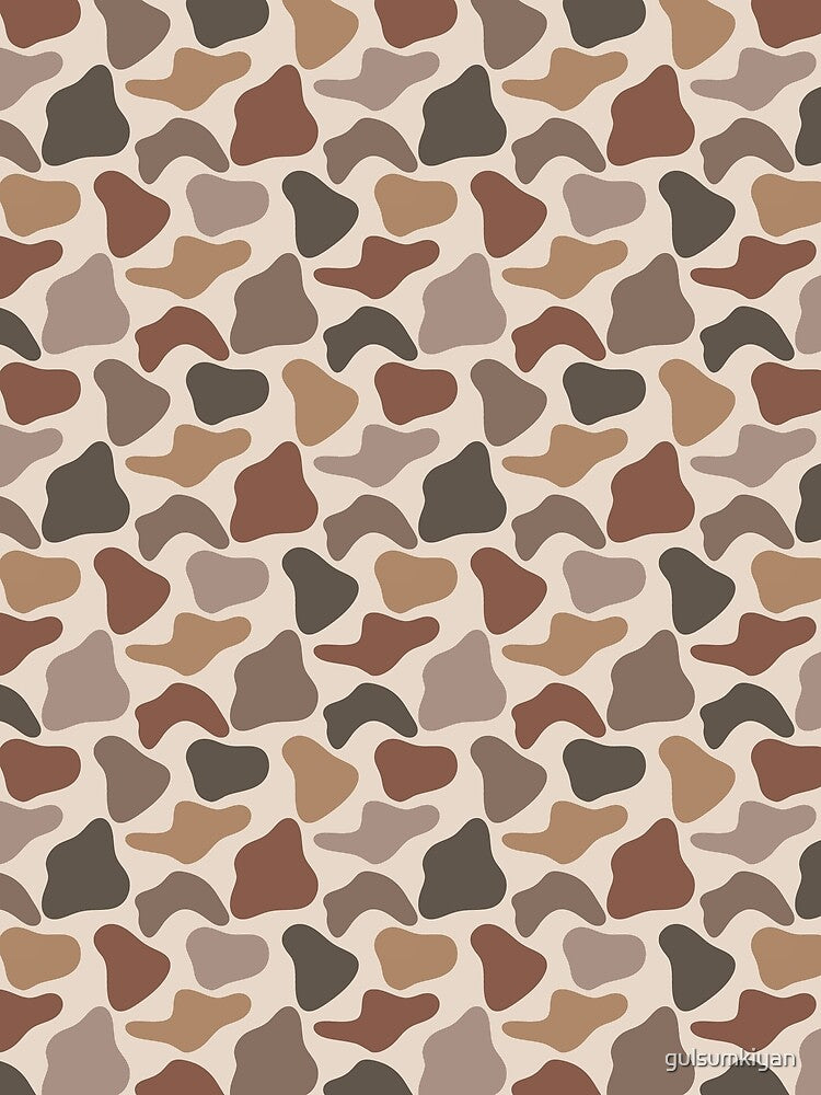 Vintage Duck Camo Brown Camouflage Hunting Pattern by gulsumkiyan