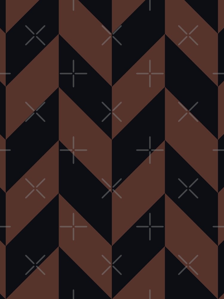 minimalist dark academia half chevron black and brown by neopop