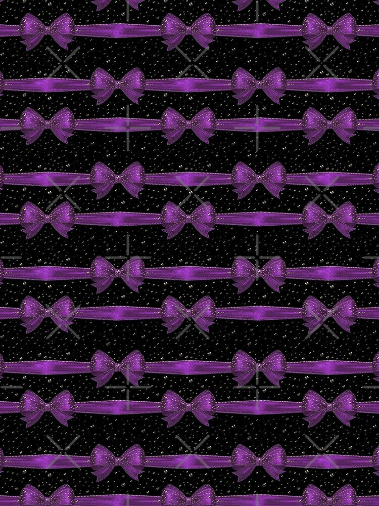 Gothic bows pattern purple black - wedding by GlamourChick
