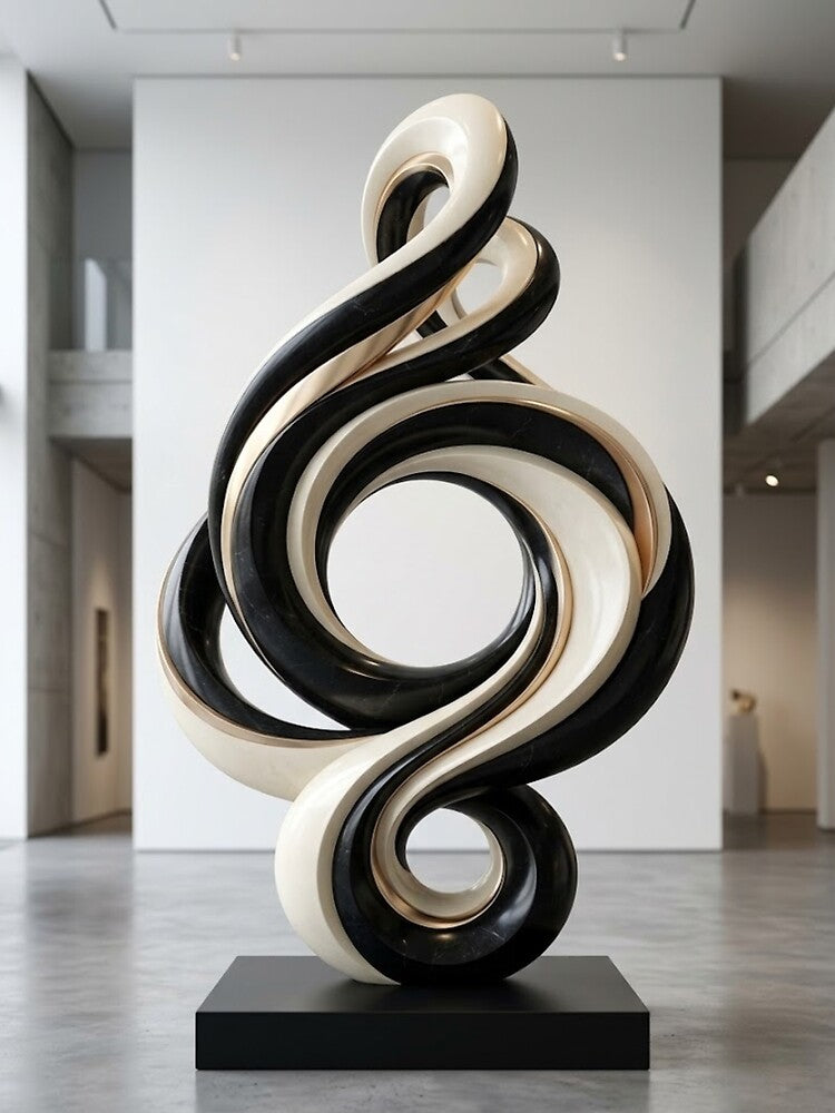 Sculptural Wealth in Motion Abstract Swirl by Zaramodo