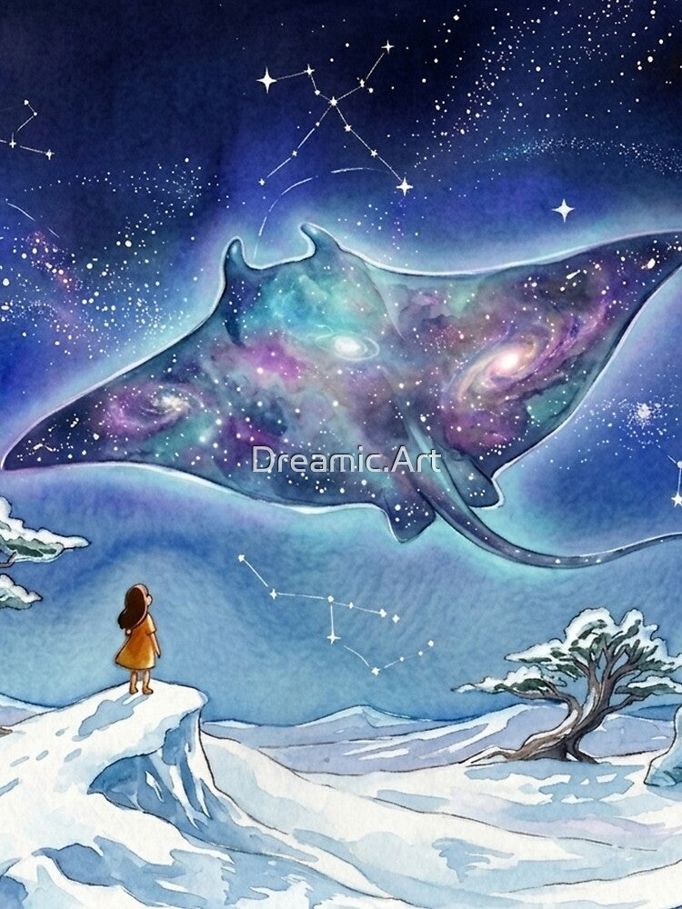 Celestial Stingray Starlit Winter by Dreamic.Art