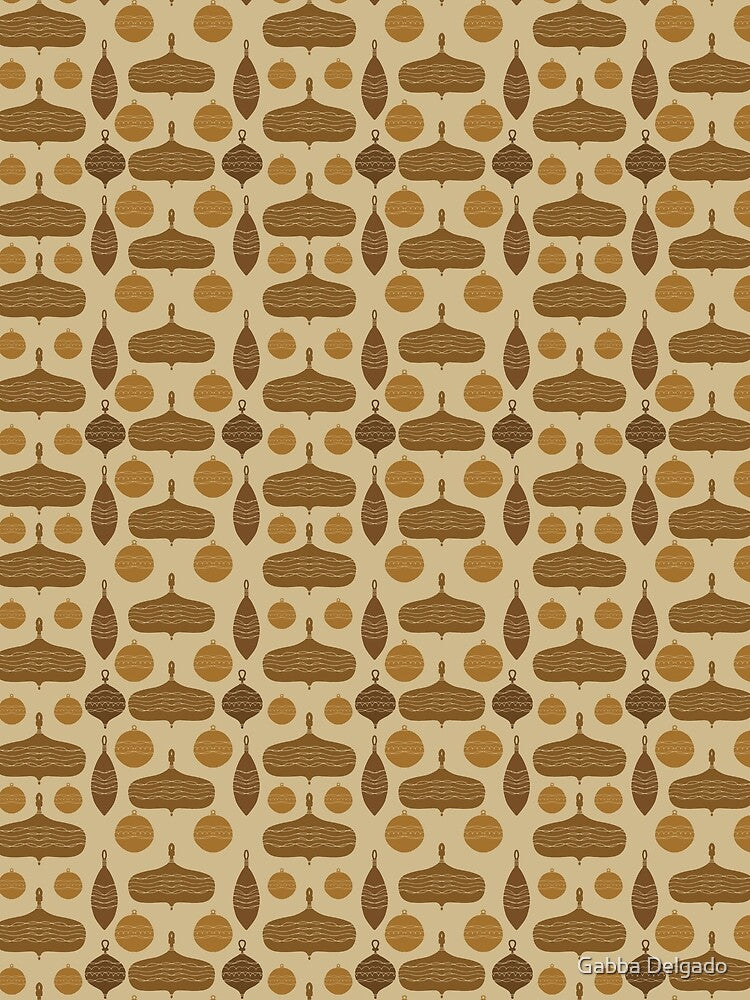 Christmas ornaments pattern gold by Gabba Delgado