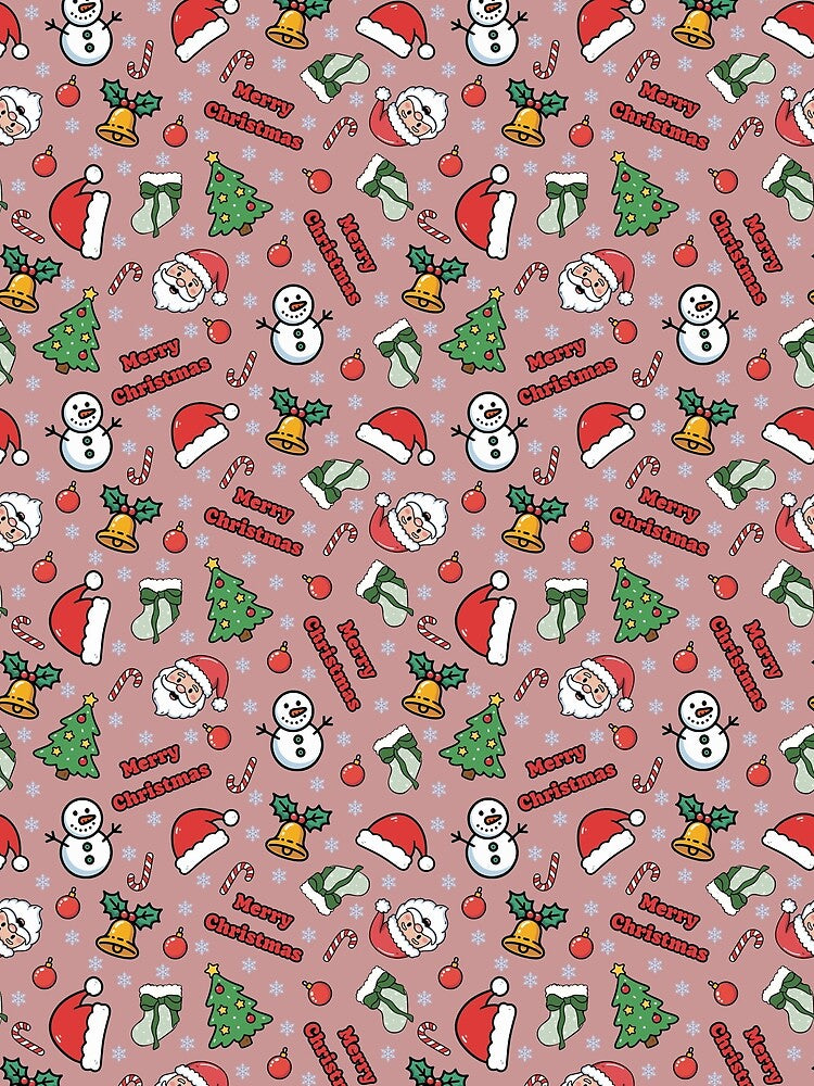 Cartoon Christmas on Pink by KSimpson838