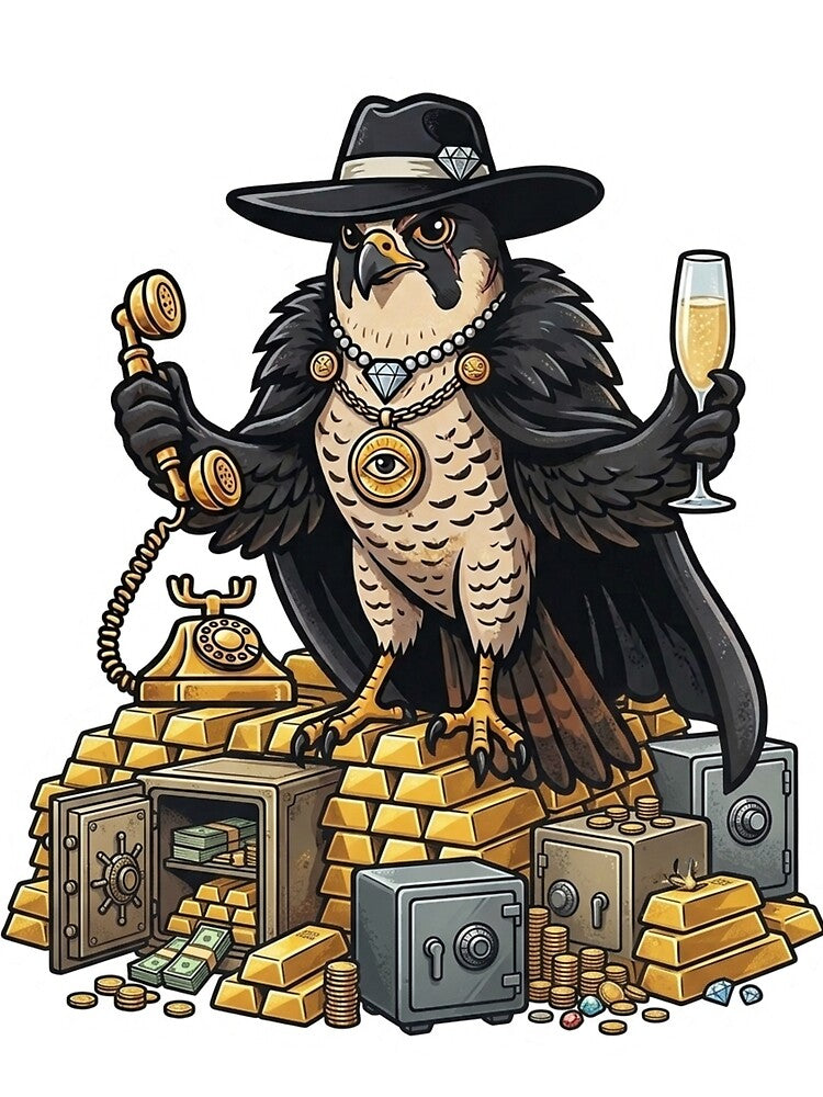Wealthy Falcon Boss with Gold and Diamonds by Bug by Design