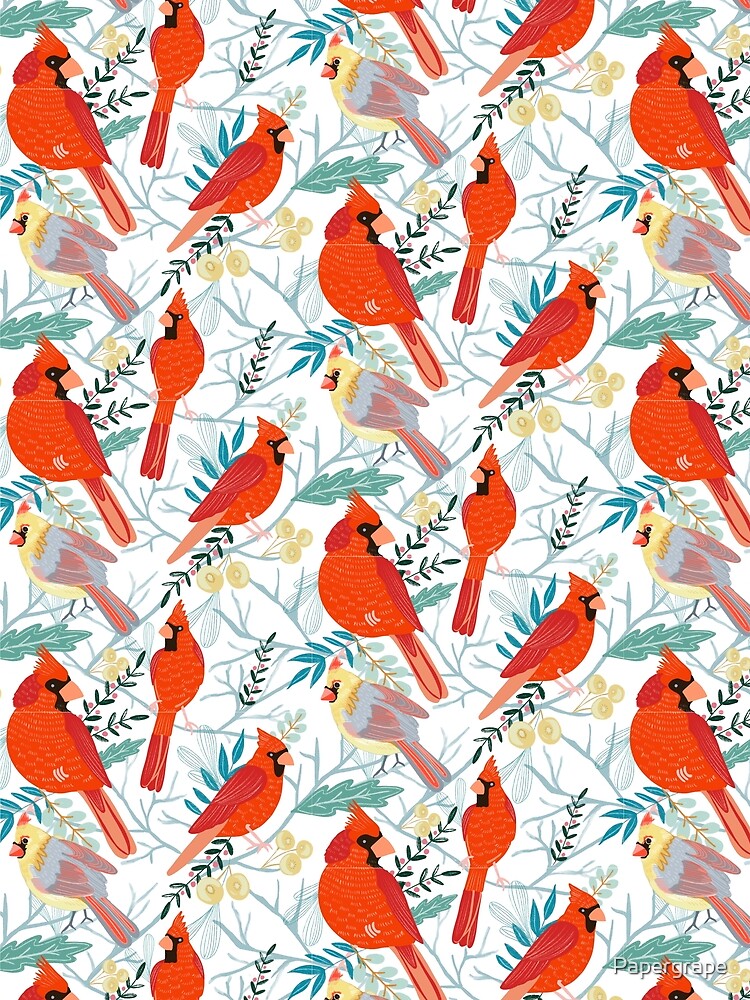 Winter cardinals by Papergrape