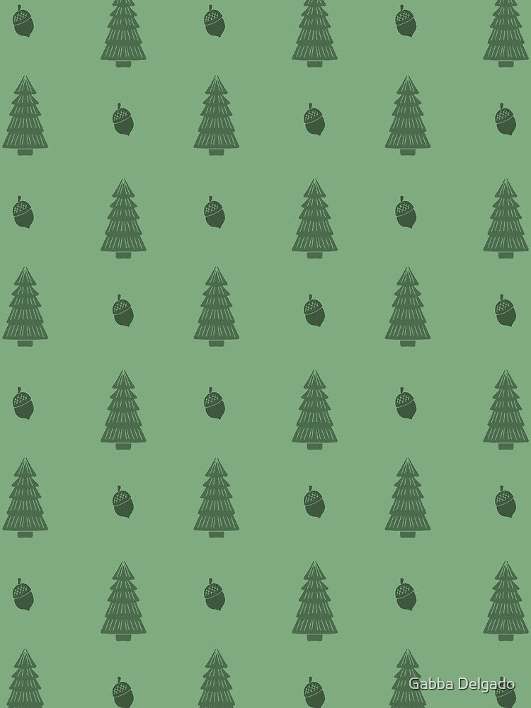Christmas tree pattern acorn green by Gabba Delgado