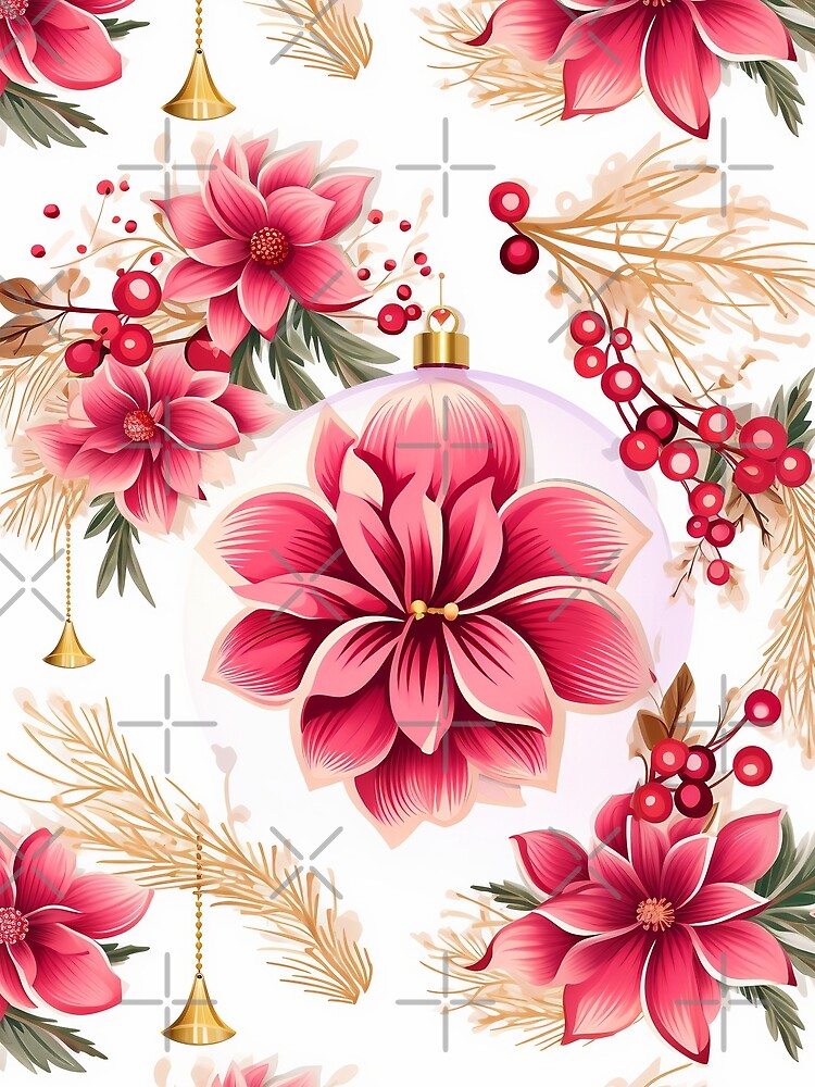 Pink Christmas pattern by ANU911