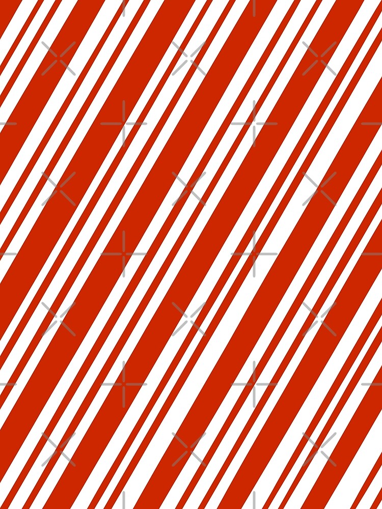 Red and White Candy Cane Stripes for Christmas by Zurickdesigns