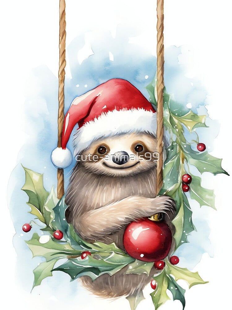 Slothful Santa by cute-animals99