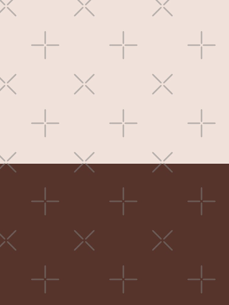 minimalist color block horizontal in brown and cream dark academia by neopop
