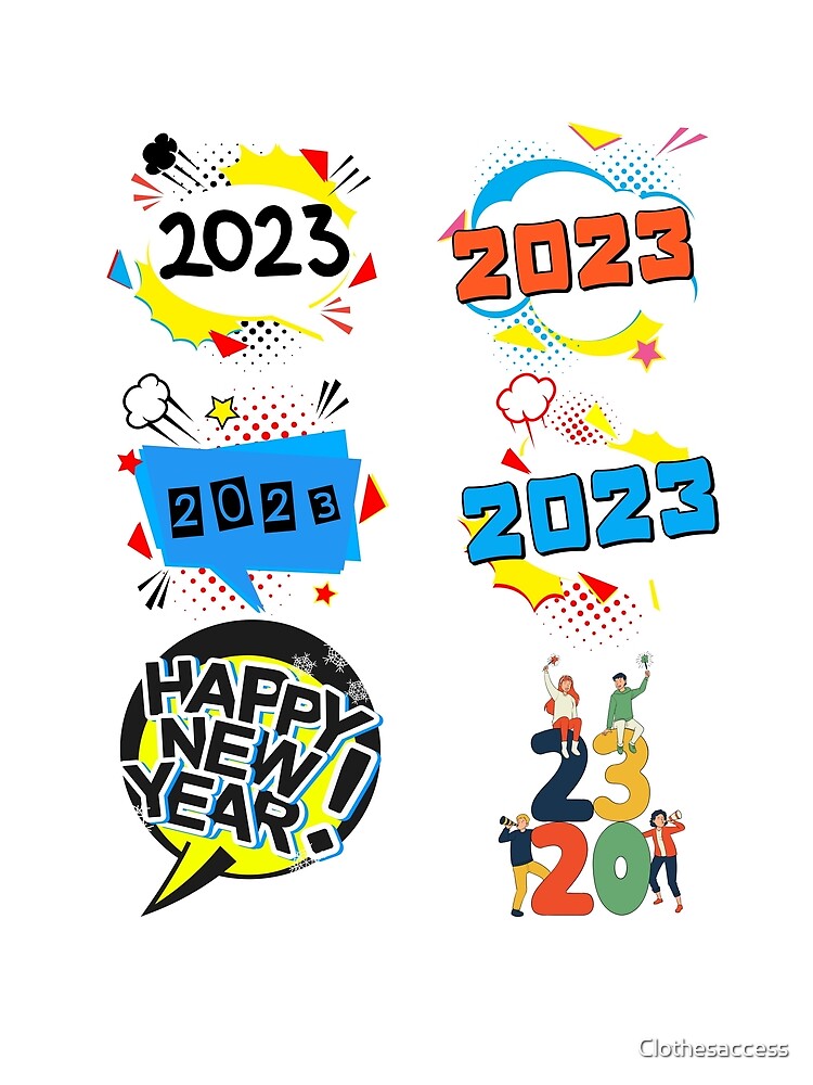 New year 2023 Sticker for new year by Clothesaccess