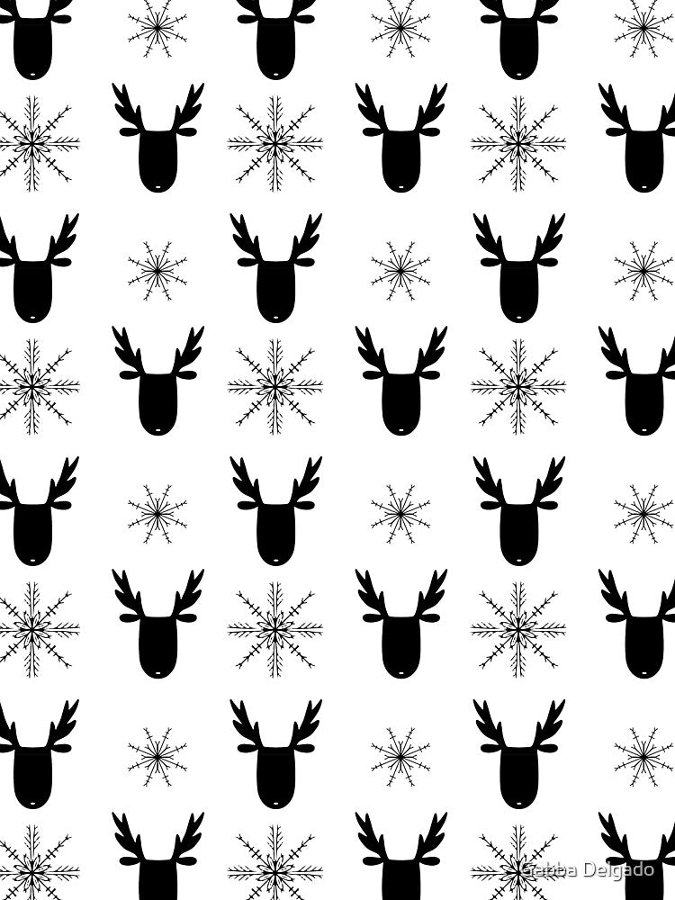 Reindeer pattern black and white by Gabba Delgado