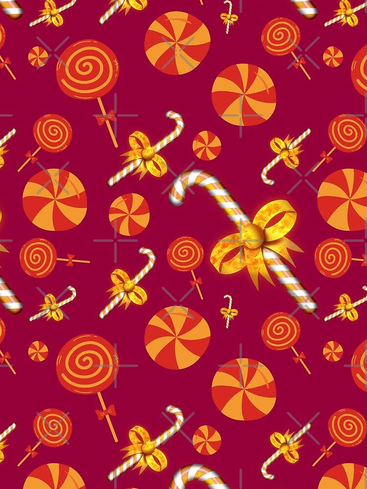 Christmas Candy Cane Sweet Decorative Pattern by thecooltable